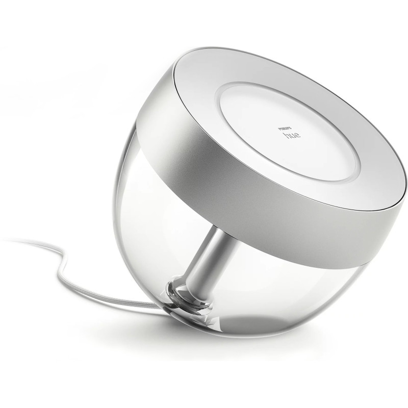 Philips Hue Настольный светильник умный Iris, 2000K-6500K, RGB, ZigBee, Bluetooth, диммирование, серебряный