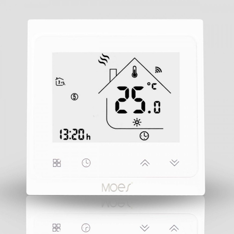 Zigbee 3.0 регулятор для бойлера/котла Moes White (BHT-002-GСLZBW)