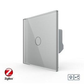 Розумний сенсорний прохідний диммер Livolo сірий ZigBee (VL-C7FC1SD1Z-2GIP)