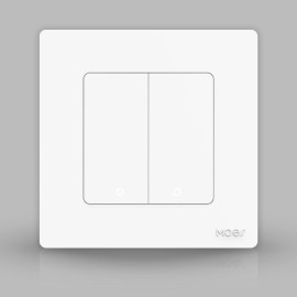 ZigBee вимикач MOES Star Ring (Білий, 2 клавіші) Tuya smart