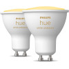 Philips Hue Лампа умная GU10, 5W(50Вт), 2200K-6500K, Tunable white, ZigBee, Bluetooth, диммирование, 2шт Philips Hue Лампа умная GU10, 5W(50Вт), 2200K-6500K, Tunable white, ZigBee, Bluetooth, диммирование, 2шт