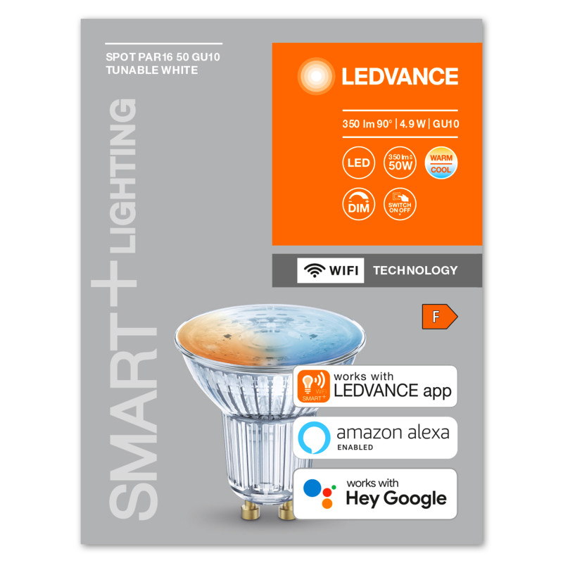 LEDVANCE Лампа світлодіодна LEDSmart +WiFi PAR16 5W 2700-6500K GU10 з затемненням - 3