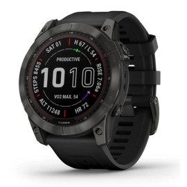 Смарт-часы Garmin Fenix 7X Sapphire Solar Black DLC Titanium with Black Band (010-02541-45)