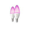 Philips Hue Лампа умная E14, 5.3W(40Вт), 2000K-6500K, RGB, ZigBee, Bluetooth, диммирование, 2шт