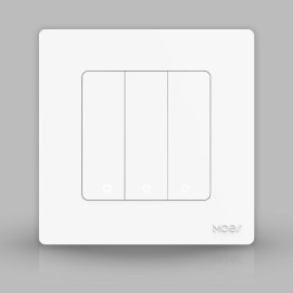 ZigBee вимикач MOES Star Ring (білий, 3 клавіші) Tuya smart