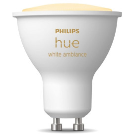 Philips Hue Лампа умная GU10, 5W(50Вт), 2200K-6500K, Tunable white, ZigBee, Bluetooth, диммирование
