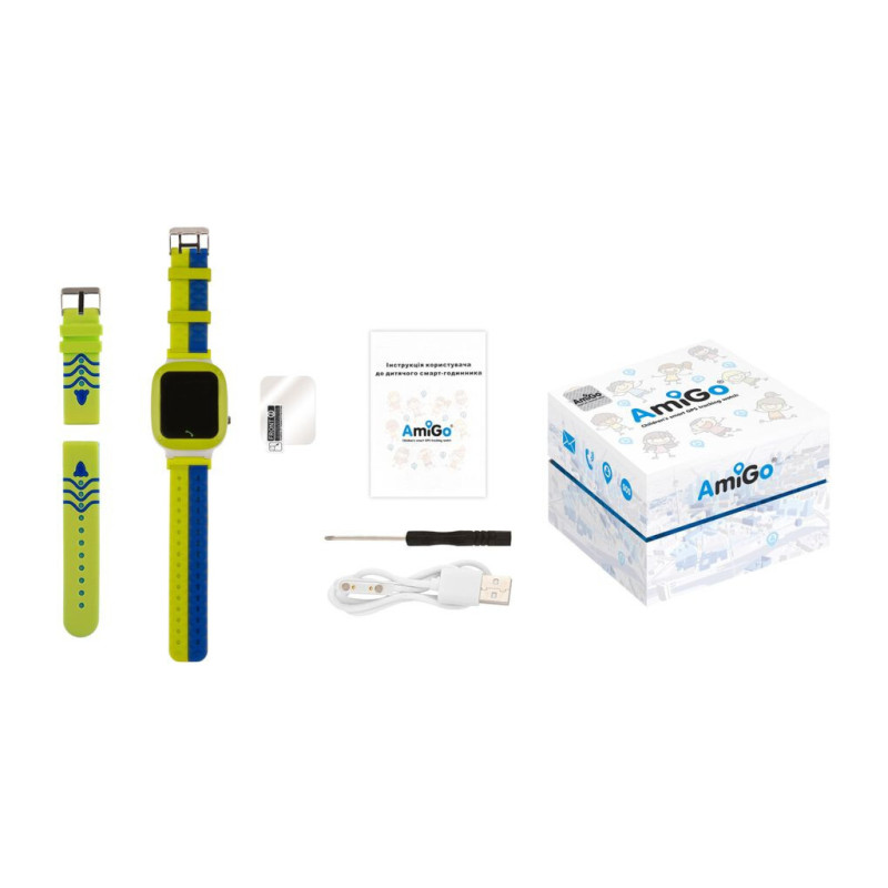 Смарт-часы Amigo GO004 Splashproof Camera+LED Green - 1
