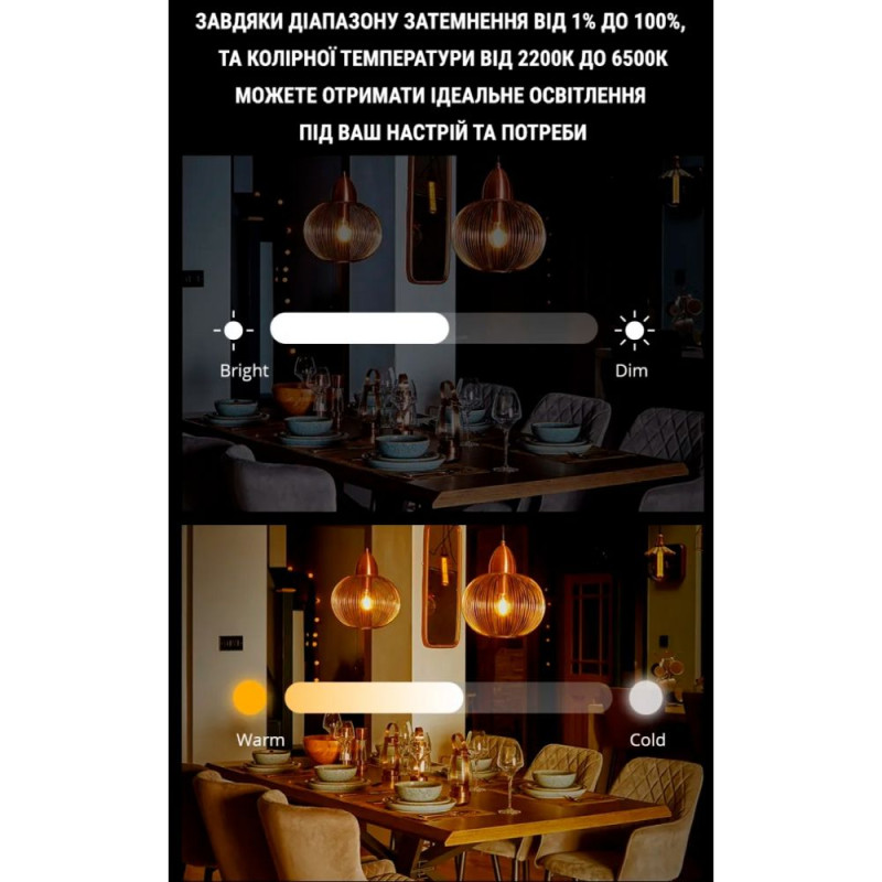 Wi-fi лампа Sonoff CCT B02-F-A60 (Е27) - 3