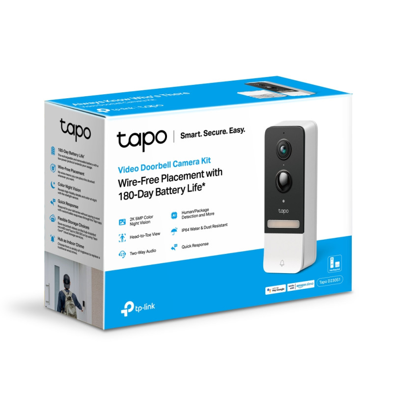 TP-Link Умный видеозвонок с аккумулятором Tapo D230S1 - 3