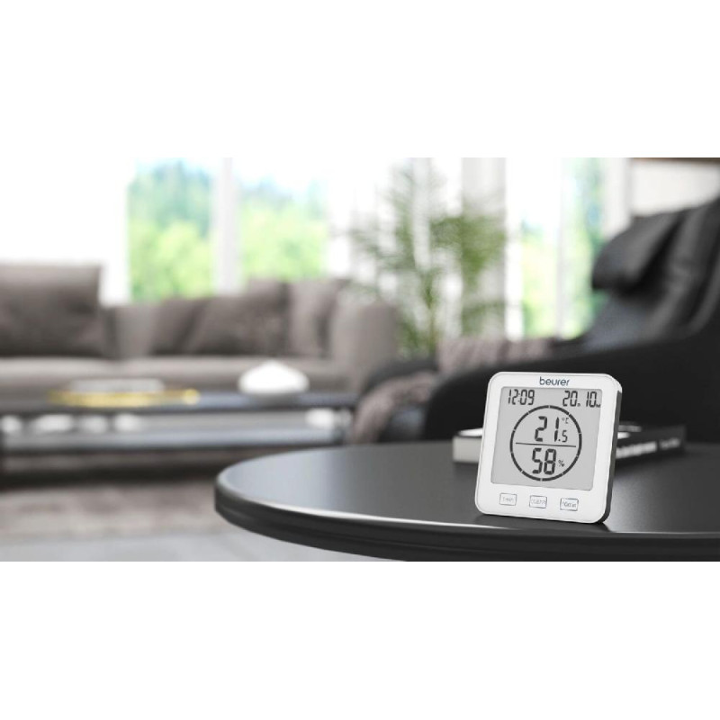 Beurer Термогігрометр вимірювання, вологість, час, білий - 2