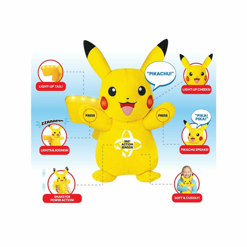 Интерактивная игрушка Pokemon мягкая - Пикачу 25 см (PKW4185) - 1