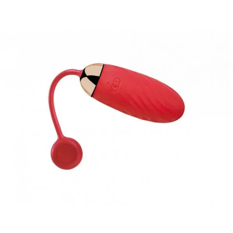 Svakom Ella Vibrating Egg Red - виброяйцо со смарт-управлением, 21.5х3.3 см (коралловый) - 2