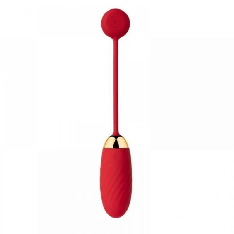 Svakom Ella Vibrating Egg Red - виброяйцо со смарт-управлением, 21.5х3.3 см (коралловый) - 3