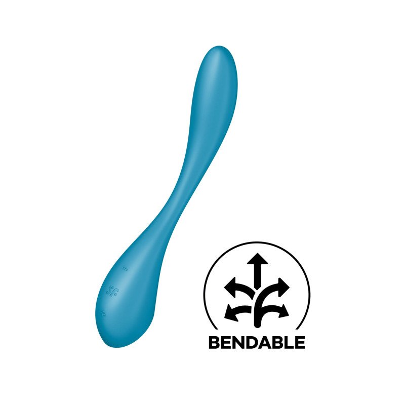 Satisfyer G-Spot Flex 5+ - Универсальный вибратор, 15х3.4 см (синий) - 2