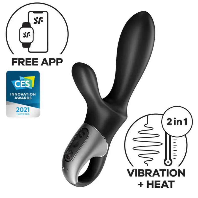 Satisfyer Heat Climax - Смарт-вибратор, 20.5х4.4 см (чёрный)