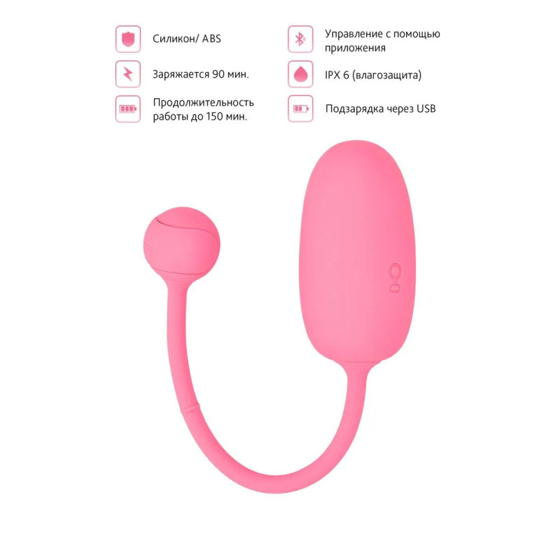 Magic Motion Kegel Coach - смарт-тренажер Кегеля для жінок (рожевий), 19х3 см - 3
