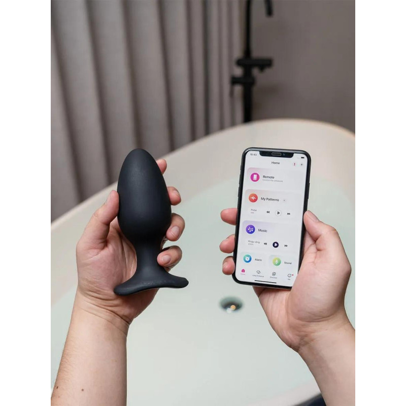 Lovense Hush 2 - Анальная смарт-вибропробка, размер M, 13.5х4.4 см - 3
