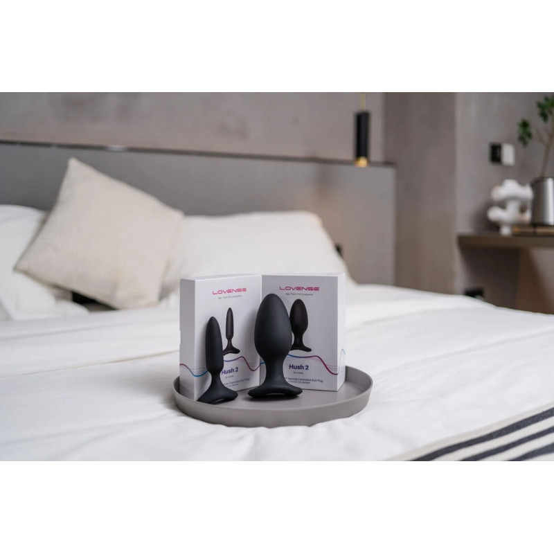 Lovense Hush 2 - Анальная смарт-вибропробка, размер XS, 12х2.5 см - 2