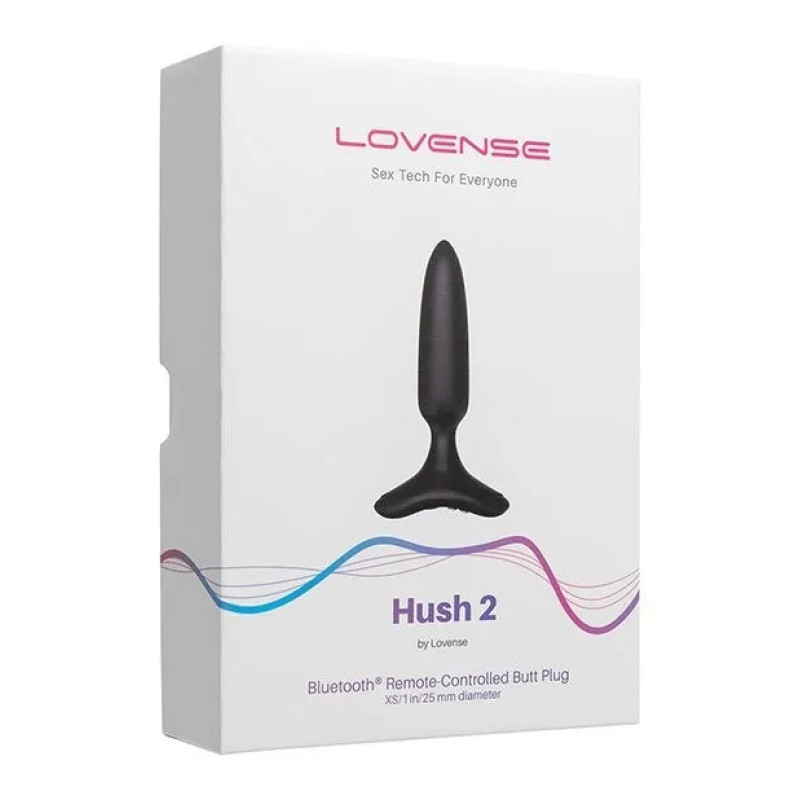 Lovense Hush 2 - Анальная смарт-вибропробка, размер XS, 12х2.5 см - 4