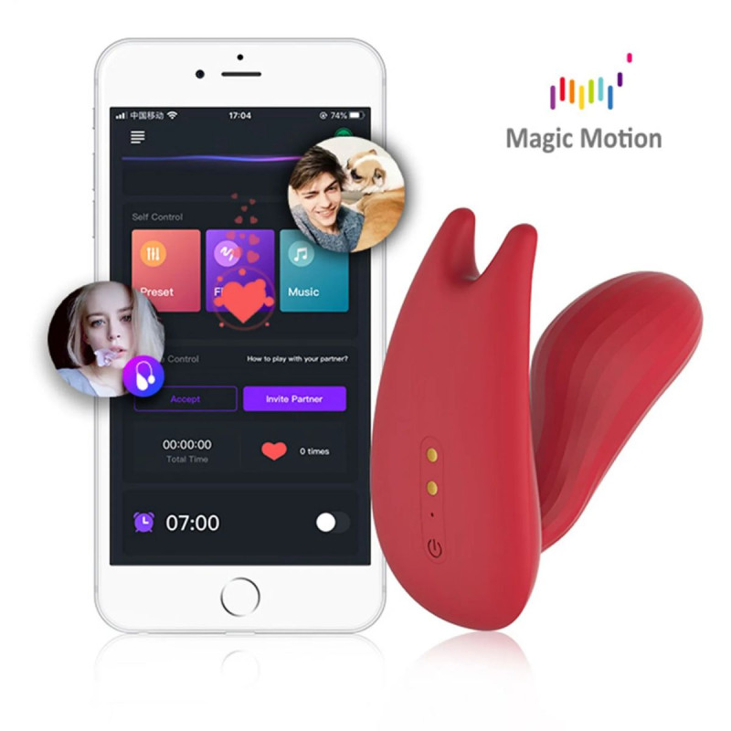 Magic Motion Umi - Чарівний смарт-вібратор (червоний), 9.5х2.8 см - 1