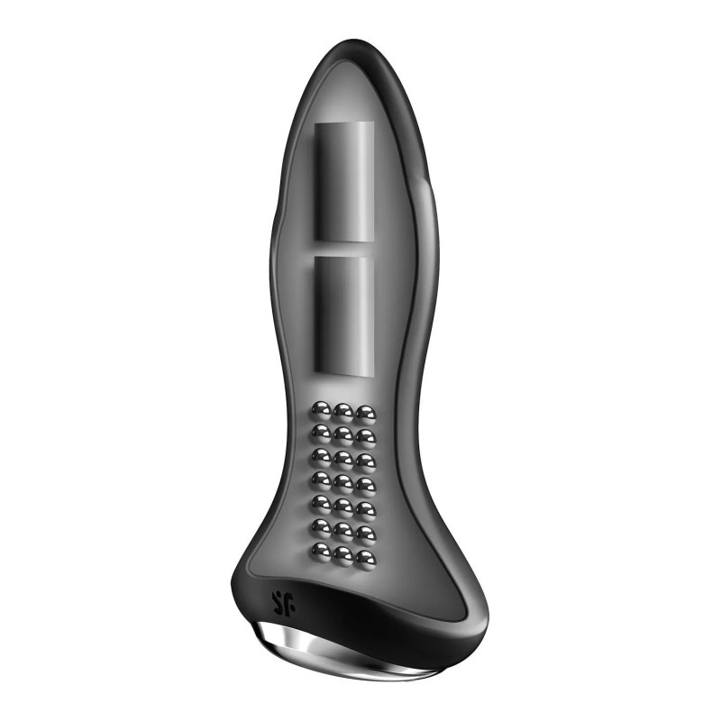 Satisfyer Rotator Plug 1+ - Анальна смарт-пробка, 12.8х3.8 см (чорна) - 2