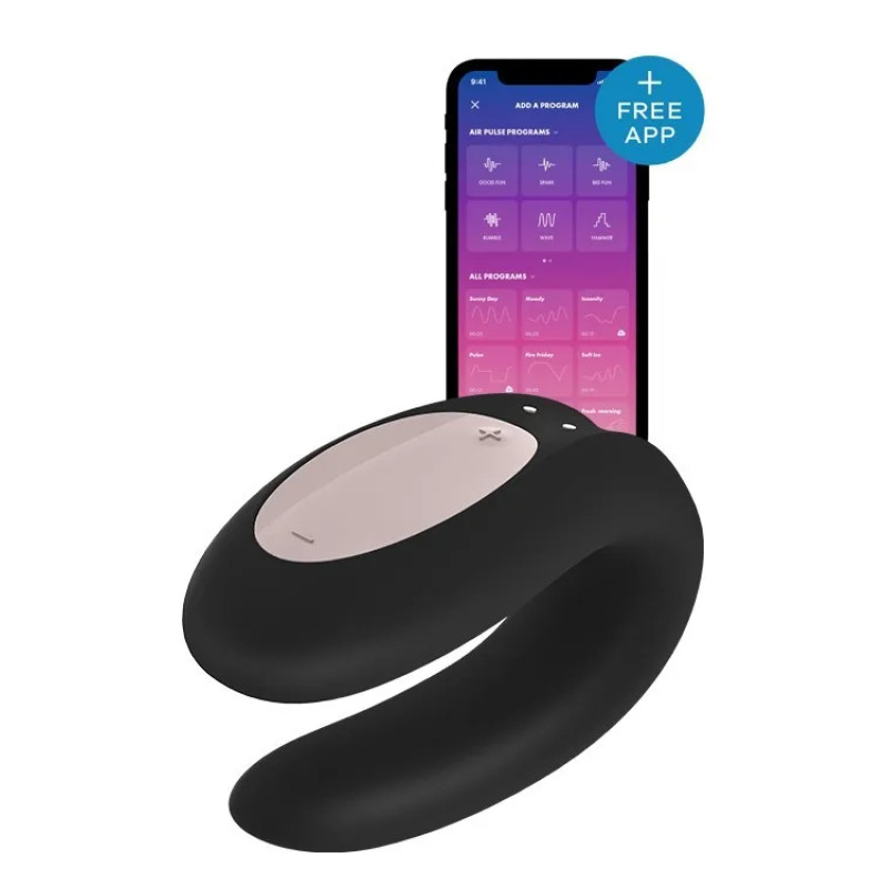 Вібратор для пар зі смарт керуванням Satisfyer Double Joy black - 3