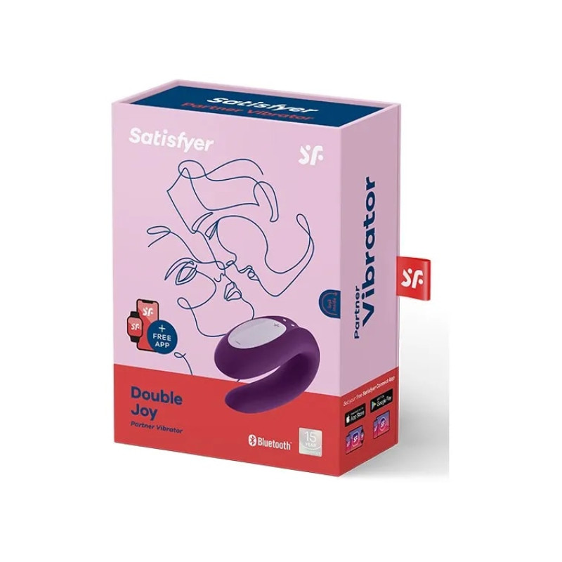 Вибратор для пар со смарт управлением Satisfyer Double Joy violet - 4