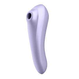 Satisfyer Dual Pleasure - Смарт вібратор і вакуумний стимулятор 2 в 1, 18х4.9 см (бузковий)