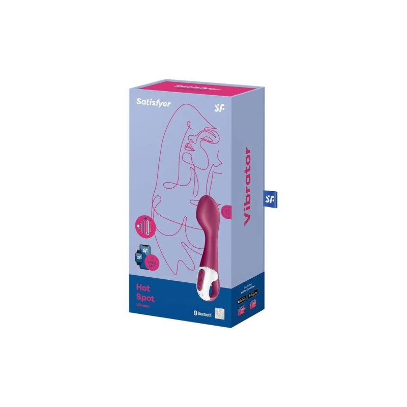 Satisfyer Hot Spot - Смарт-вибратор, 21х4.2 см (бордовый) - 3