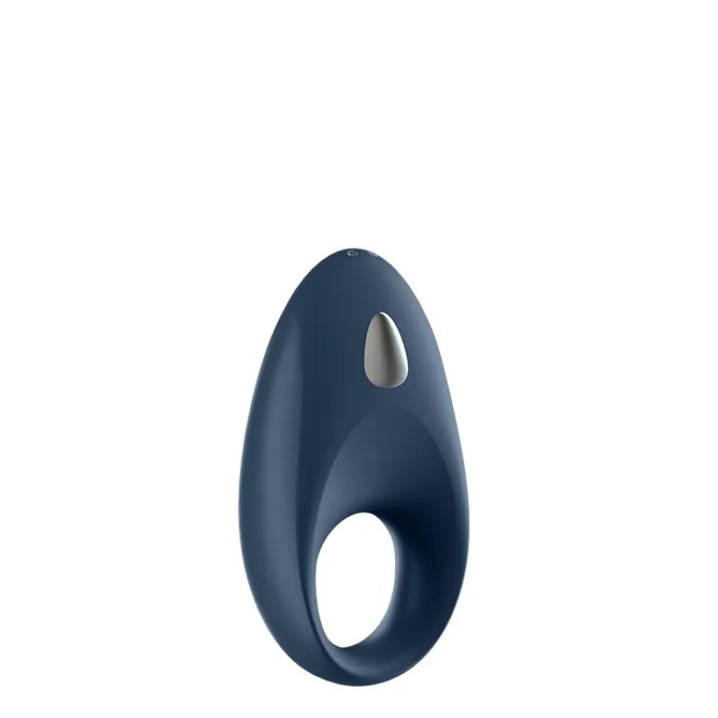 Satisfyer Mighty One - эрекционное смарт-кольцо с вибрацией, 9х2.8 см (синий)