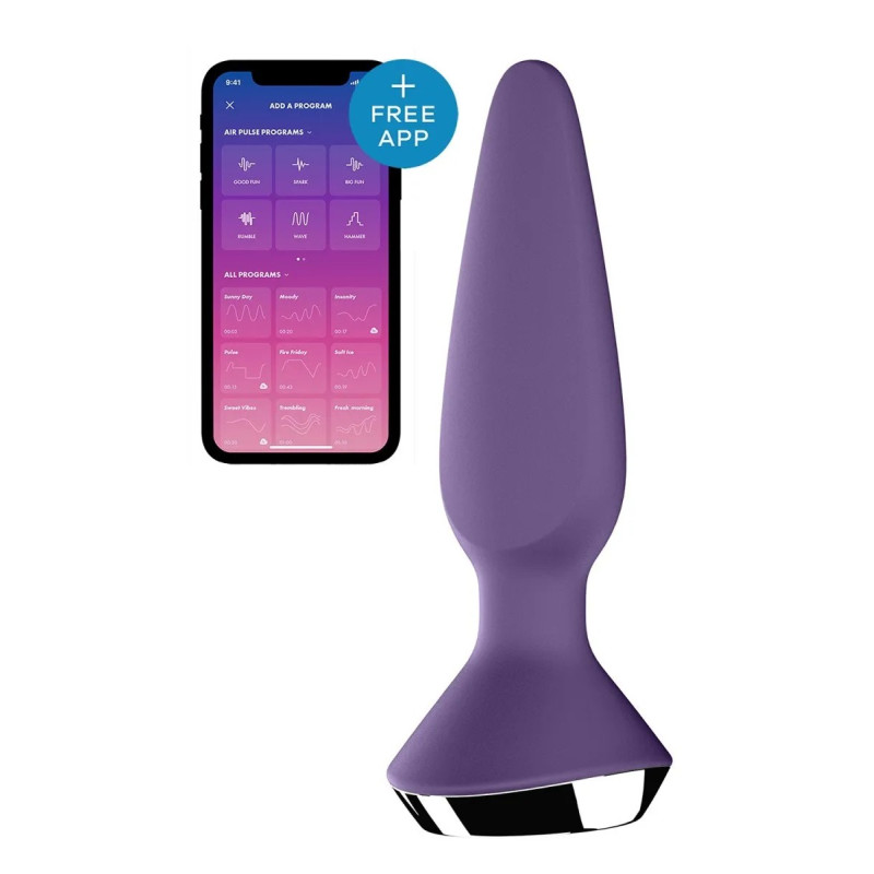 Satisfyer Plug-ilicious 1 - Анальная смарт-пробка, 14х3 см, (фиолетовая) - 1