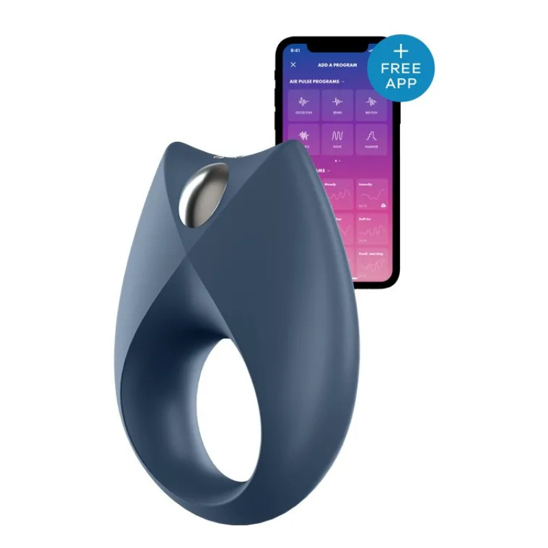 Satisfyer Royal One - эрекционное кольцо со смарт управлением, 7.5х3.2 см (синий) - 1