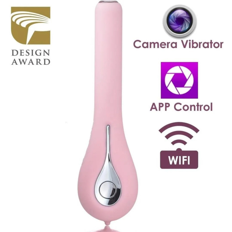 Svakom Siime Eye Camera Vibrator - вибратор с видеокамерой, 16,5х2,5 см (розовый) - 1