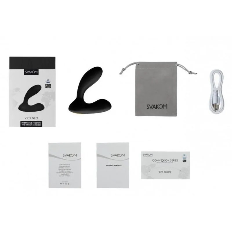 Svakom Vick Neo интерактивный массажер простаты со смарт управлением, 9х2.9 см - 4
