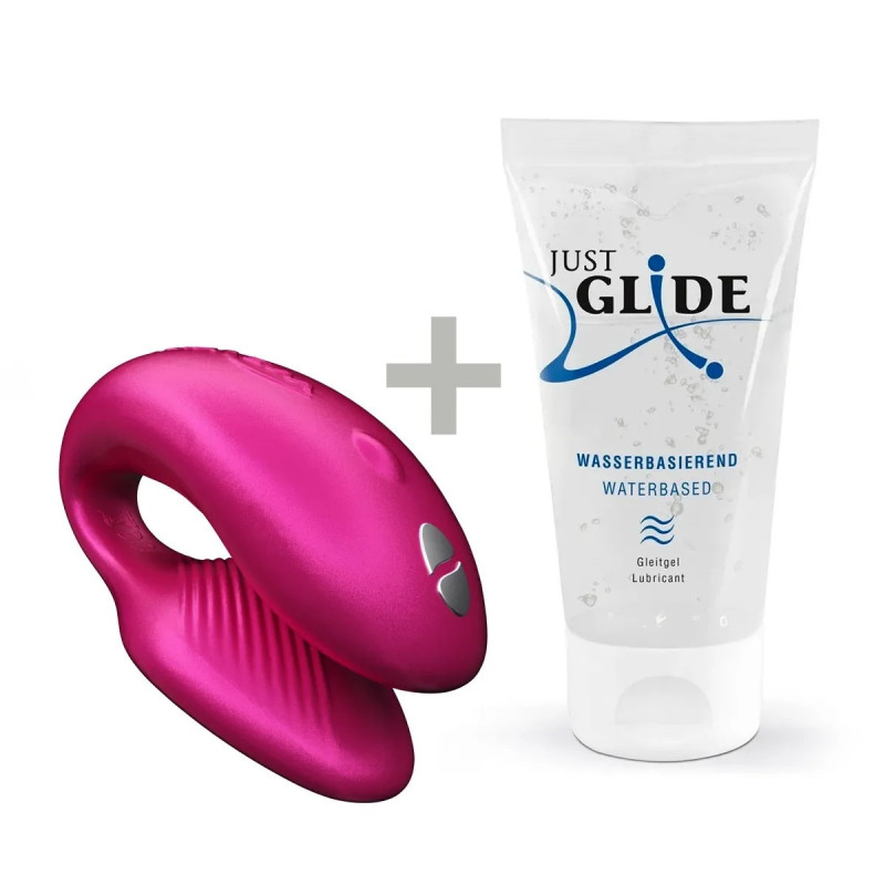 Вибратор для пар со смарт управлением We-Vibe Chorus Pink + Лубрикант 50 мл