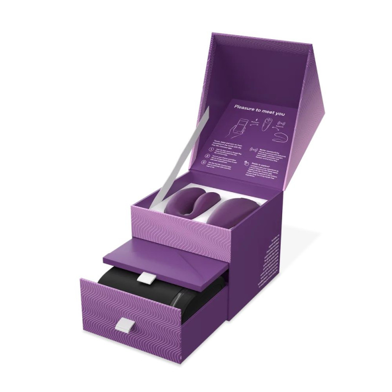Вібратор для пар зі смарт керуванням We-Vibe Chorus Violet + Лубрикант 50 мл - 5
