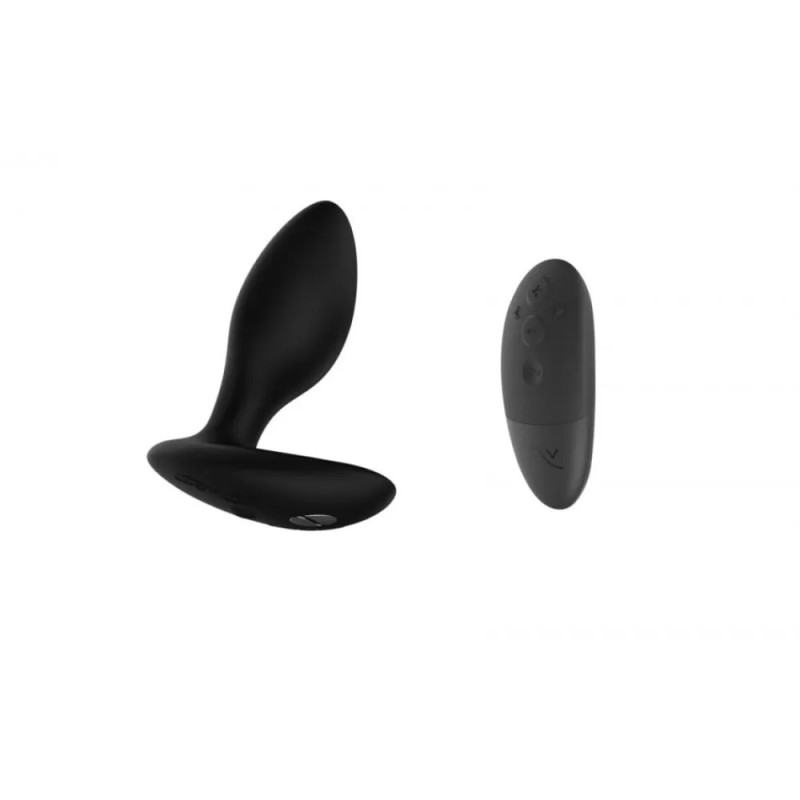 We-Vibe Ditto+ Satin Black + Лубрикант 50 мл - Анальний смарт-вібратор, 8,8 см (чорний) - 2
