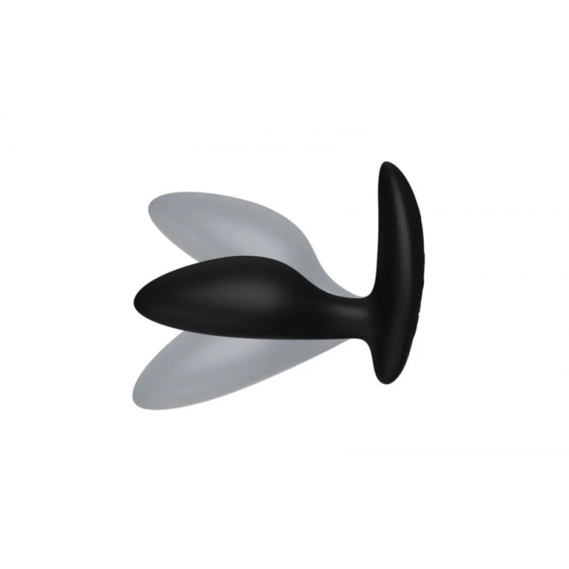 We-Vibe Ditto+ Satin Black + Лубрикант 50 мл - Анальний смарт-вібратор, 8,8 см (чорний) - 4