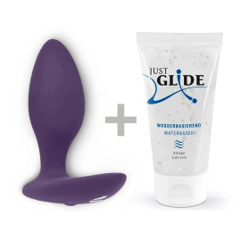 We-Vibe Ditto + Лубрикант 50 мл - смарт-пробка з дистанційним керуванням, 8.8х3,1 см (фіолетовий)