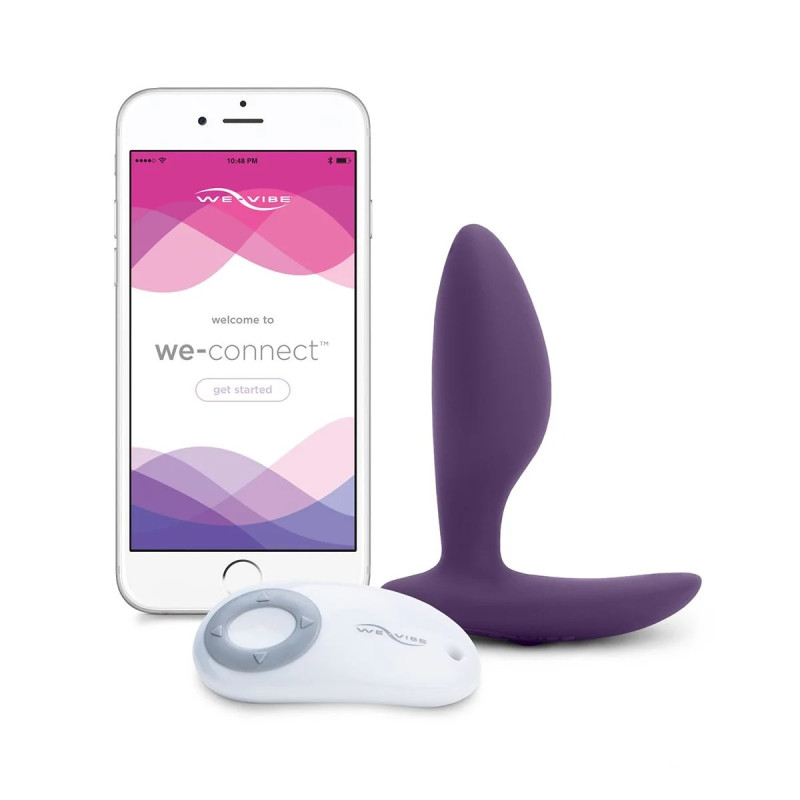 We-Vibe Ditto + Лубрикант 50 мл - смарт-пробка с дистанционным управлением, 8.8х3,1 см (фиолетовый) - 4