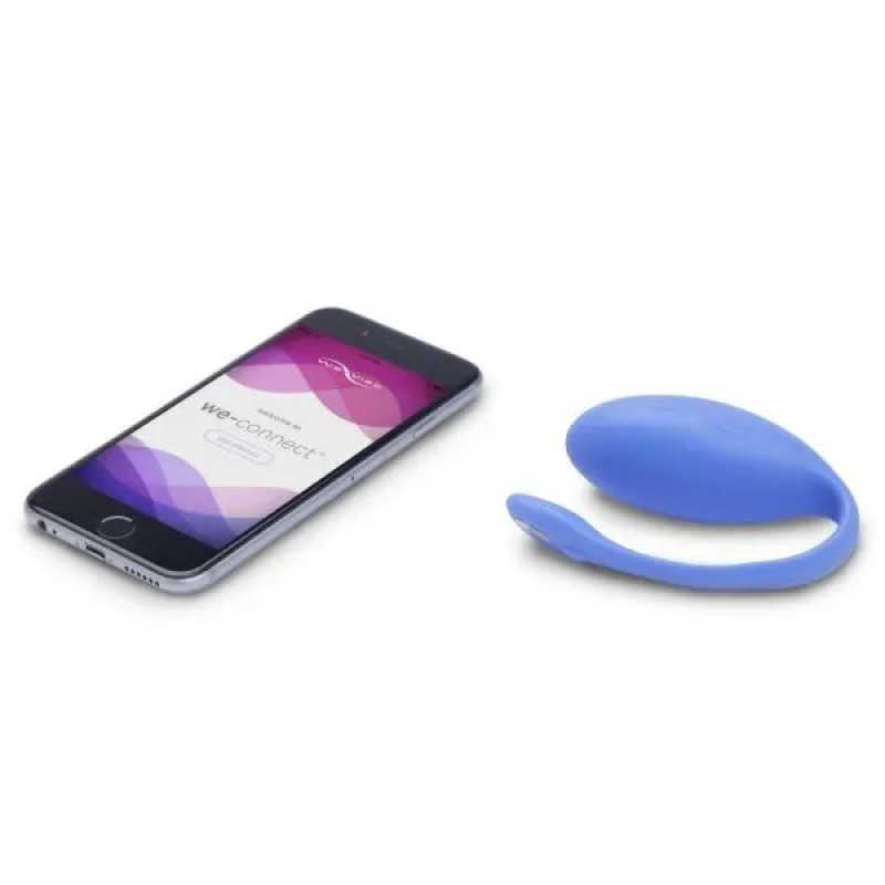 We-Vibe Jive Smart + Лубрикант 50 мл - мощное виброяйцо с управлением со смартфона, 9.2х3.6 см (голубой) - 2
