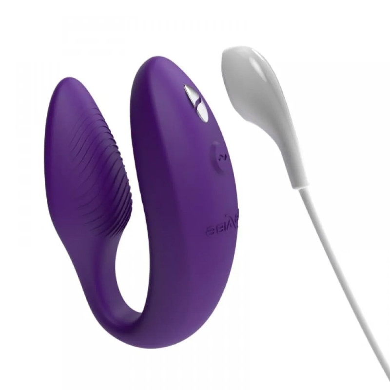 Вибратор для пар со смарт управлением We-Vibe Sync 2 Violet + Лубрикант 50 мл - 3