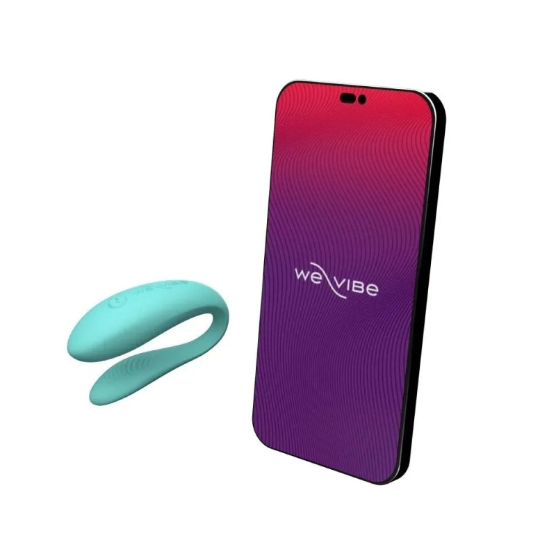 Вибратор для пар со смарт управлением We-Vibe SYNC Lite бирюзовый + Лубрикант 50 мл - 1