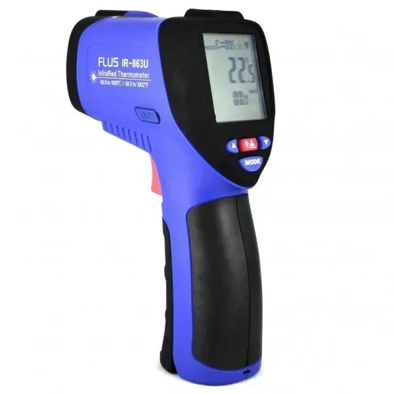 Пірометр-реєстратор 50:1 (-50…+1650 ºС) USB FLUS IR-863U