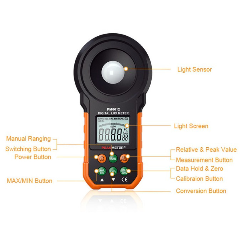 Люксметр Peakmeter PM6612 - 1