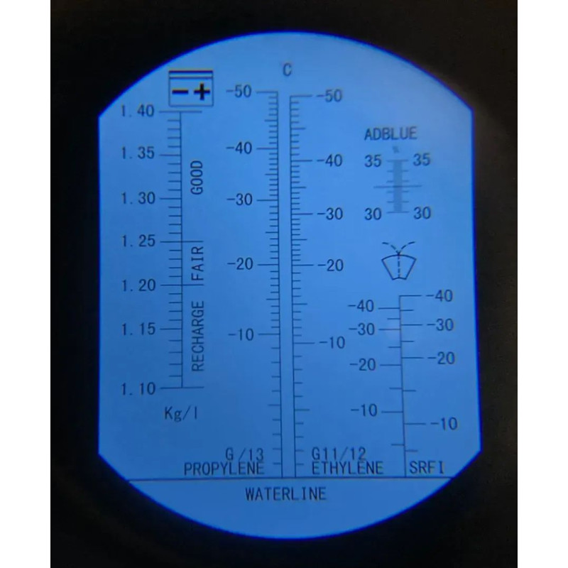Рефрактометр автомобильный (антифриз, омыватель, плотность электролита, adblue) WALCOM REF 405A - 2