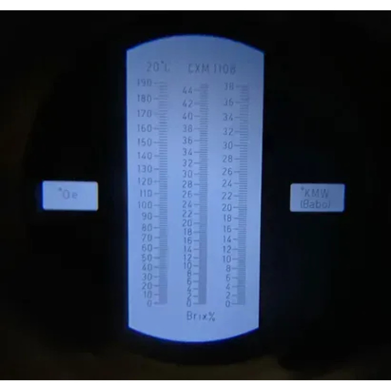 Рефрактометр для вина (0~190° Oe; 0~38 KMW; 0~44 % Brix) WALCOM REF 715 - 2