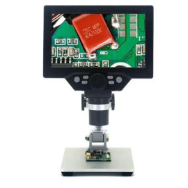 Цифровий мікроскоп з екраном на штативі з аккумулятором (1-1200X, 7 дюймів, 12MP) WALCOM G1200