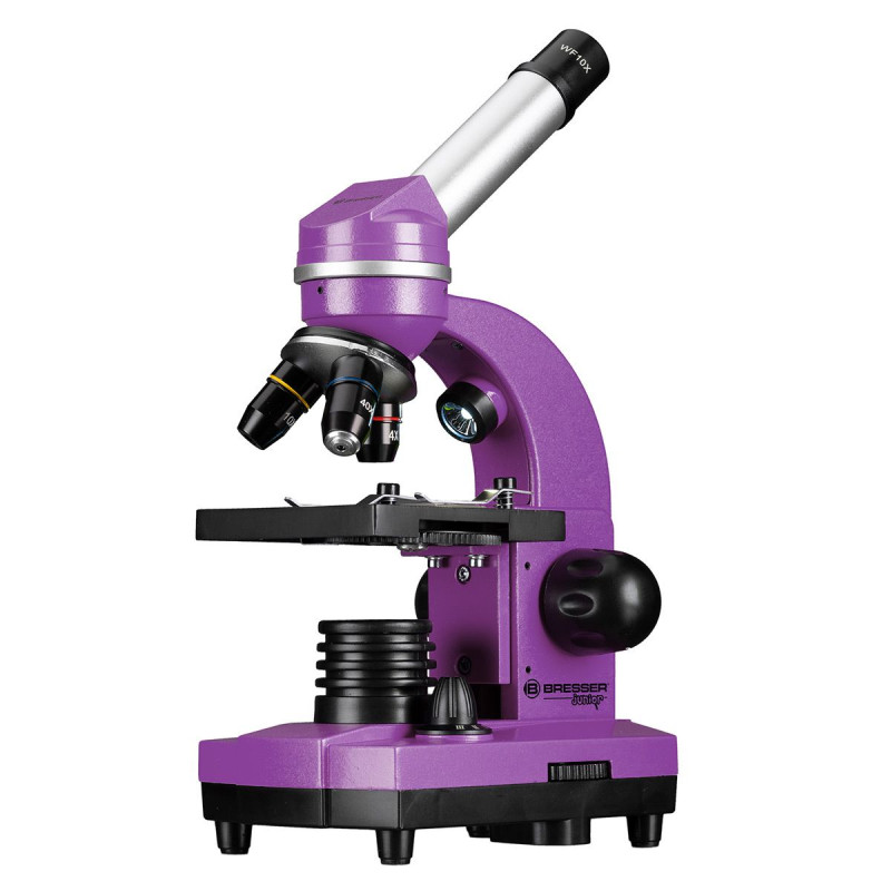 Микроскоп Bresser Junior Biolux SEL 40x-1600x Purple с набором для опытов и адаптером для смартфона