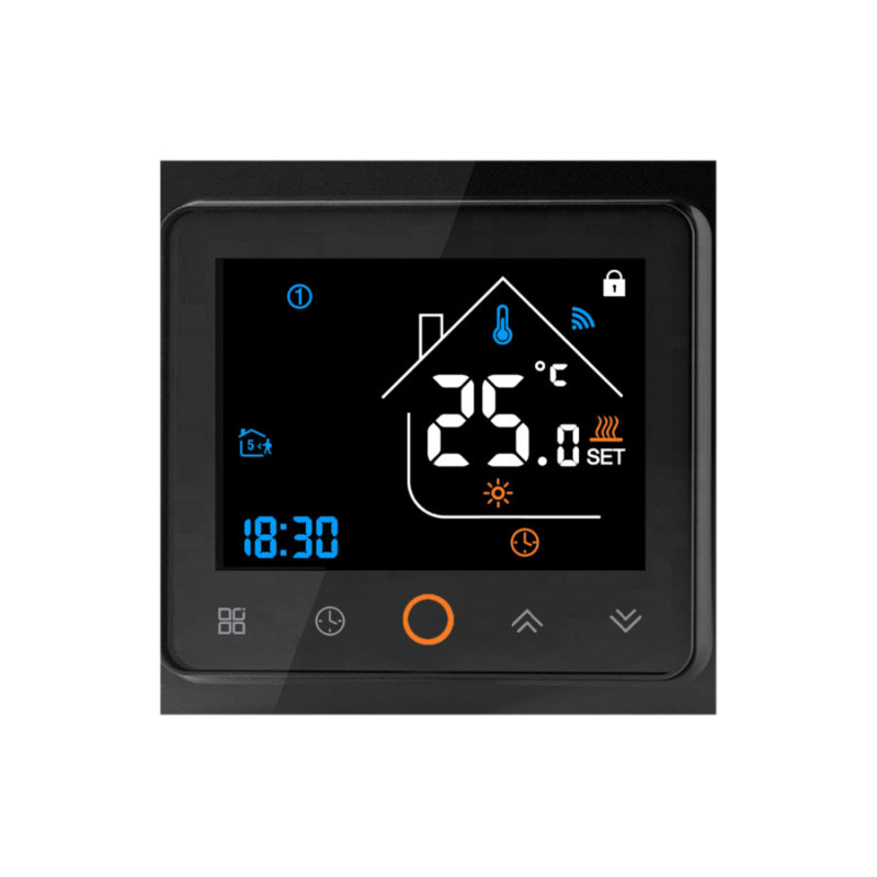 114330 Термостат з WiFi керуванням Tervix Pro Line для газового або електричного котла, чорний